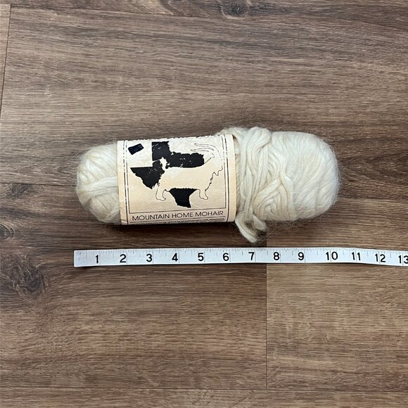 Vintage Mohair Natural Fiber Hand Spun Ivory Heavy Yarn- Mountain Home Mohair - Picture 9 of 11